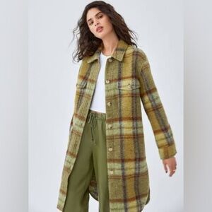 Wilfred Gray and Green Plaid Utility Jacket